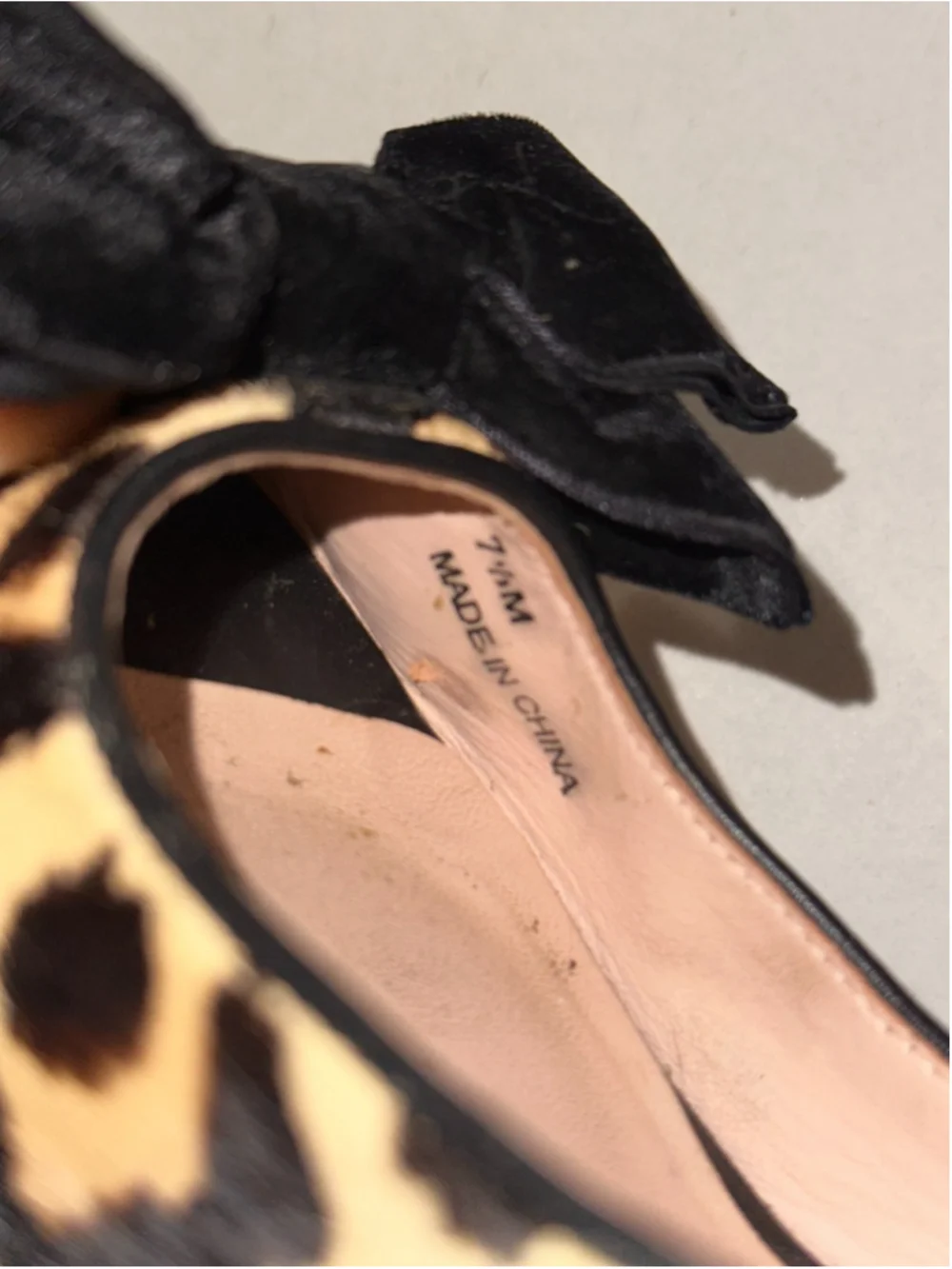 Kate Spade Roberta Amaretto Black Leopard Haircalf Velvet Wedge Heels 7.5